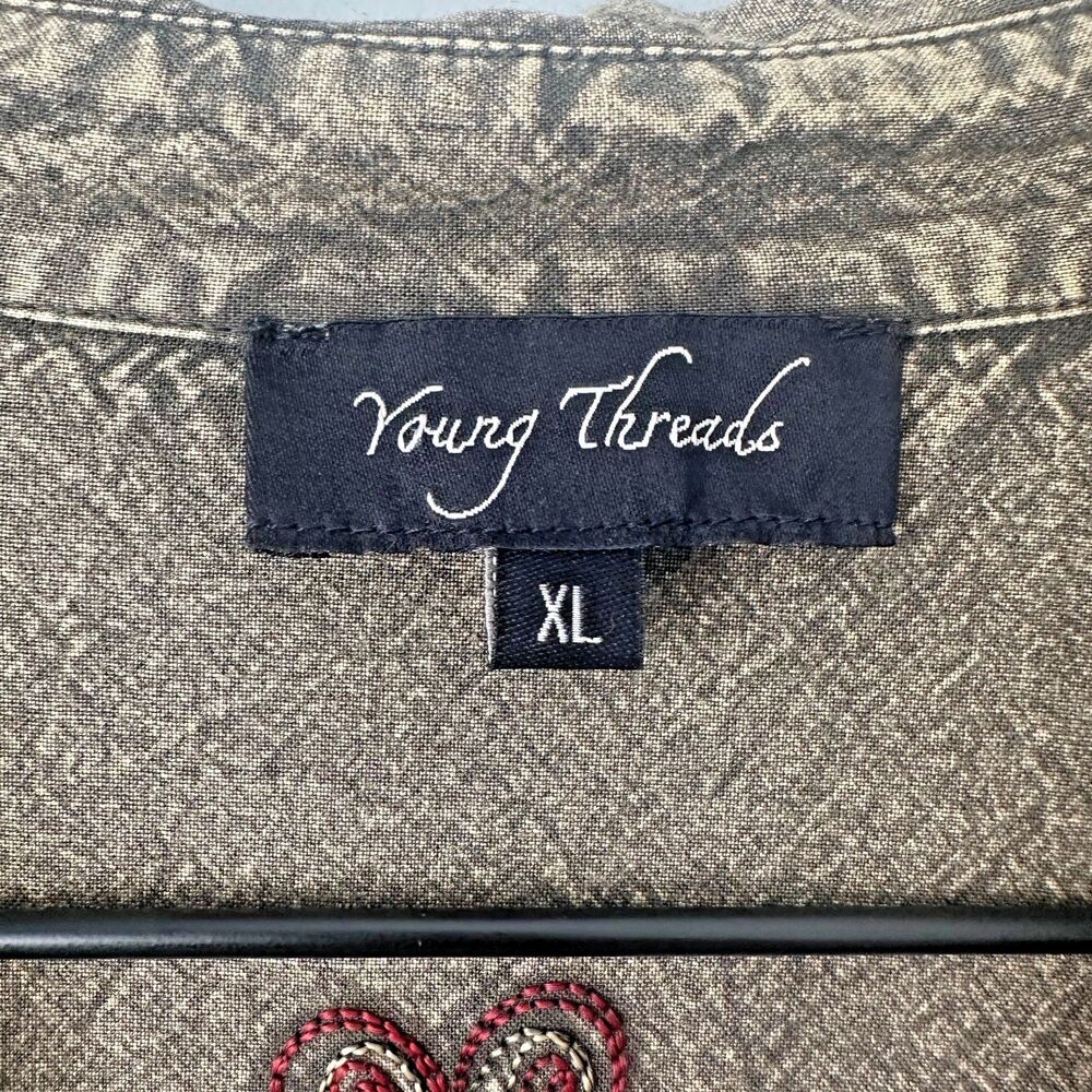 Young Threads Patchwork Boho Tunic Womens XL - image 4